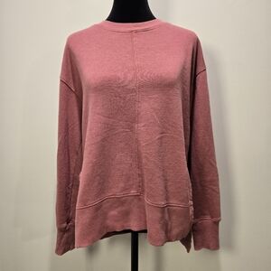 MTA Sports Women's Mauve Split Side Crew Neck Sweatshirt Small